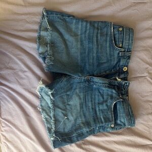 rag & bone Distressed Blue Jean Shorts